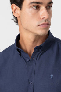 CAMISA OXFORD AZUL PETROLEO