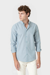 CAMISA OXFORD CELESTE