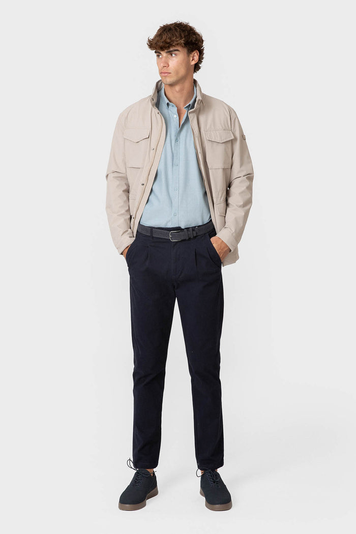 CAMISA OXFORD CELESTE