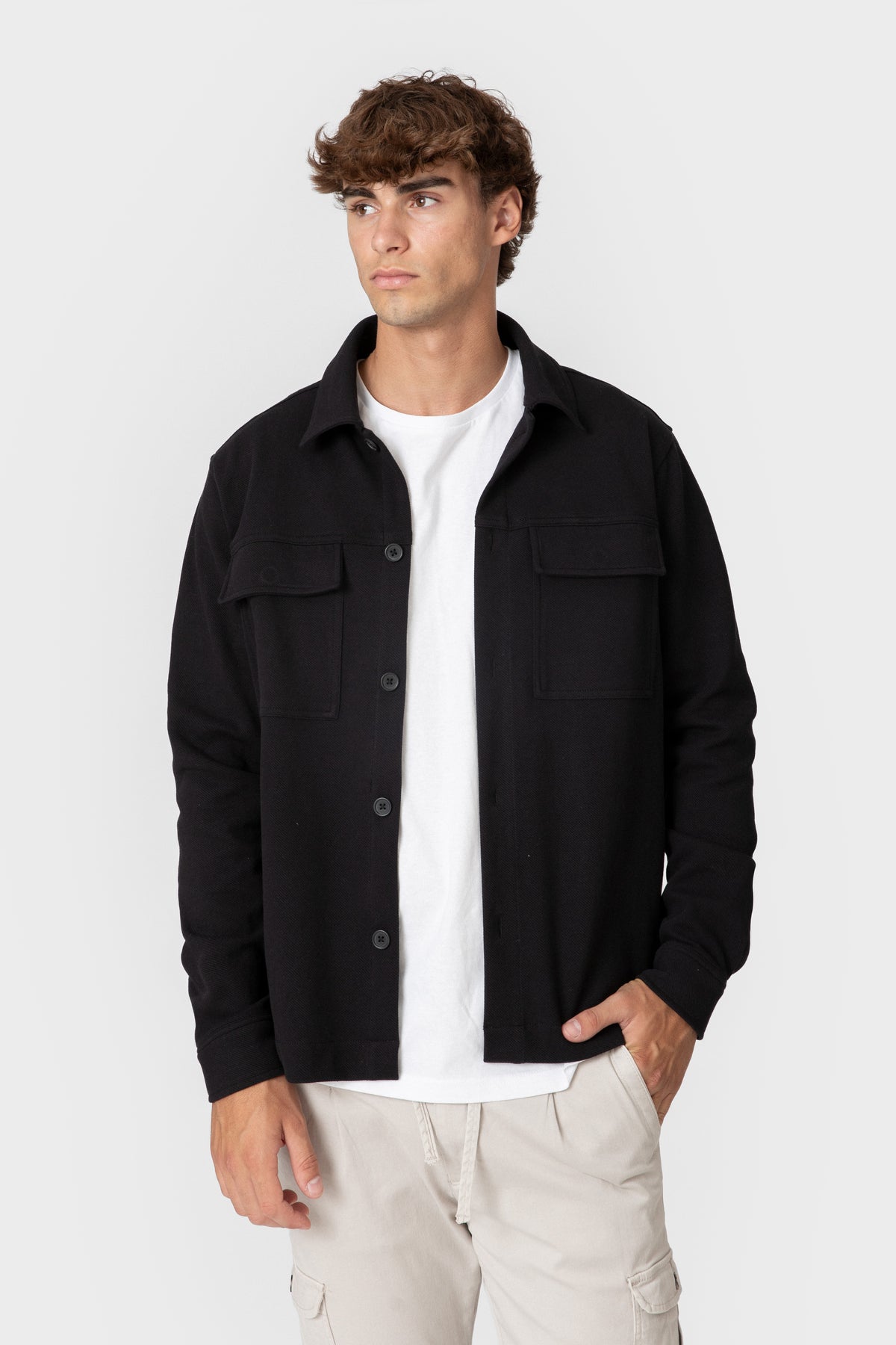 SOBRECAMISA PUNTO TEJIDO DIAGONAL