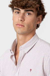 CAMISA OXFORD RAYAS BRUSHED