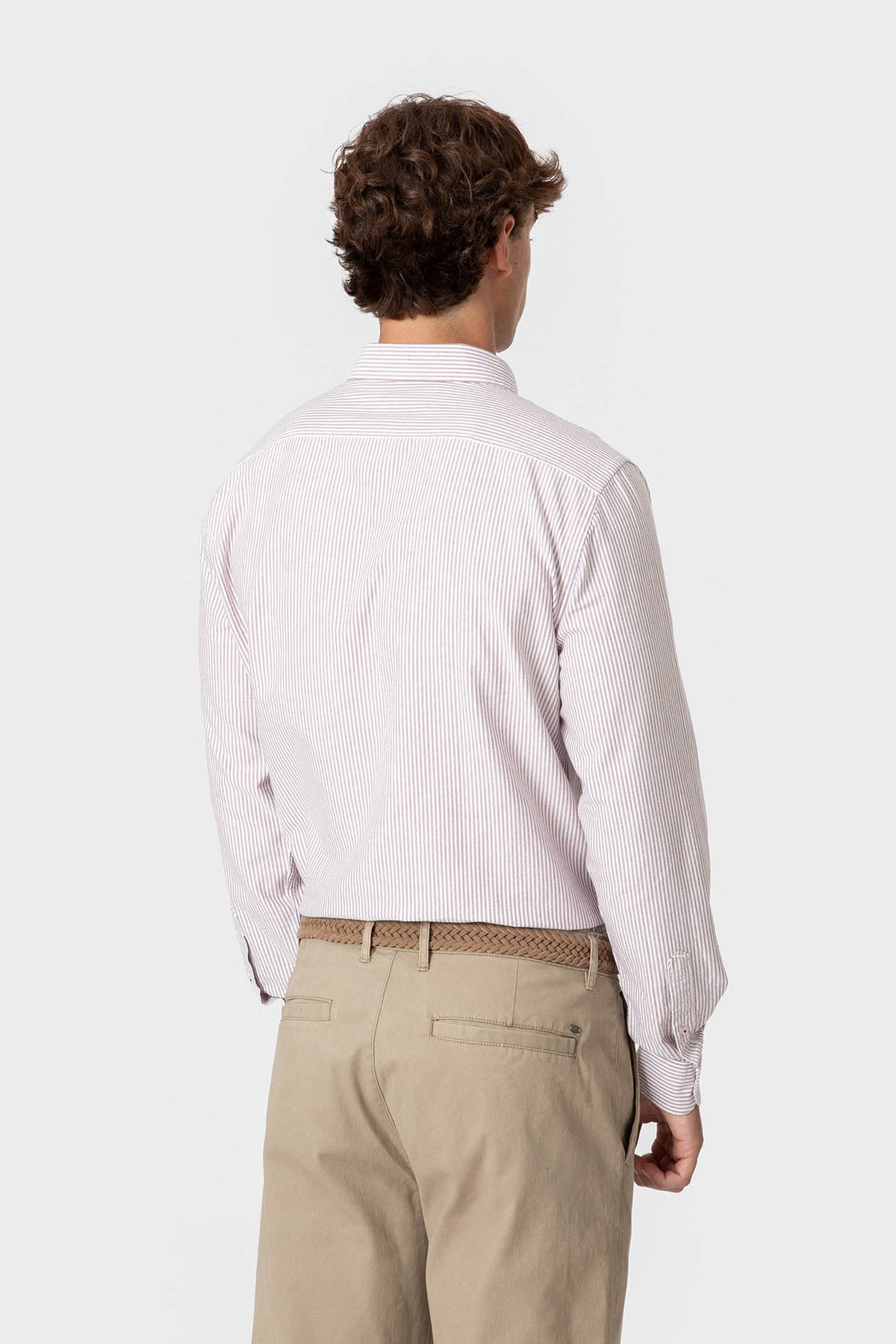 CAMISA OXFORD RAYAS BRUSHED
