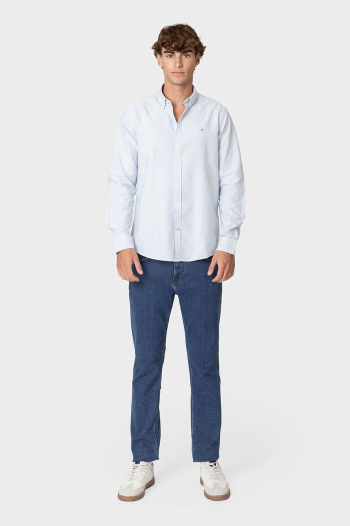 CAMISA OXFORD RAYAS BRUSHED