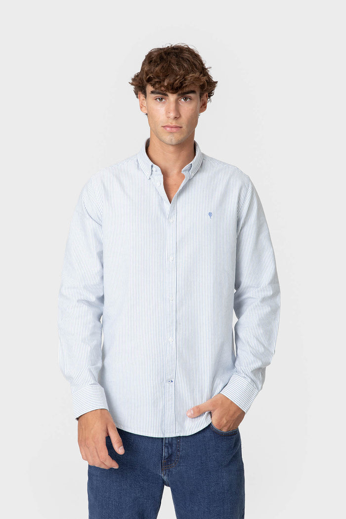 CAMISA OXFORD RAYAS BRUSHED