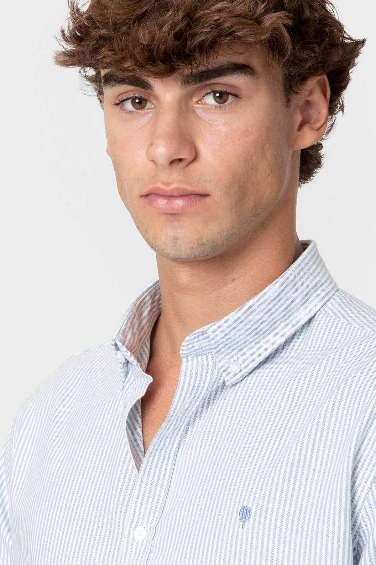 CAMISA OXFORD RAYAS BRUSHED