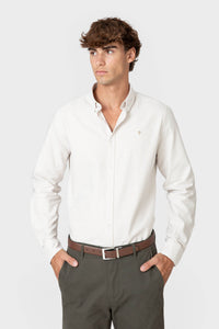 CAMISA OXFORD RAYAS BRUSHED
