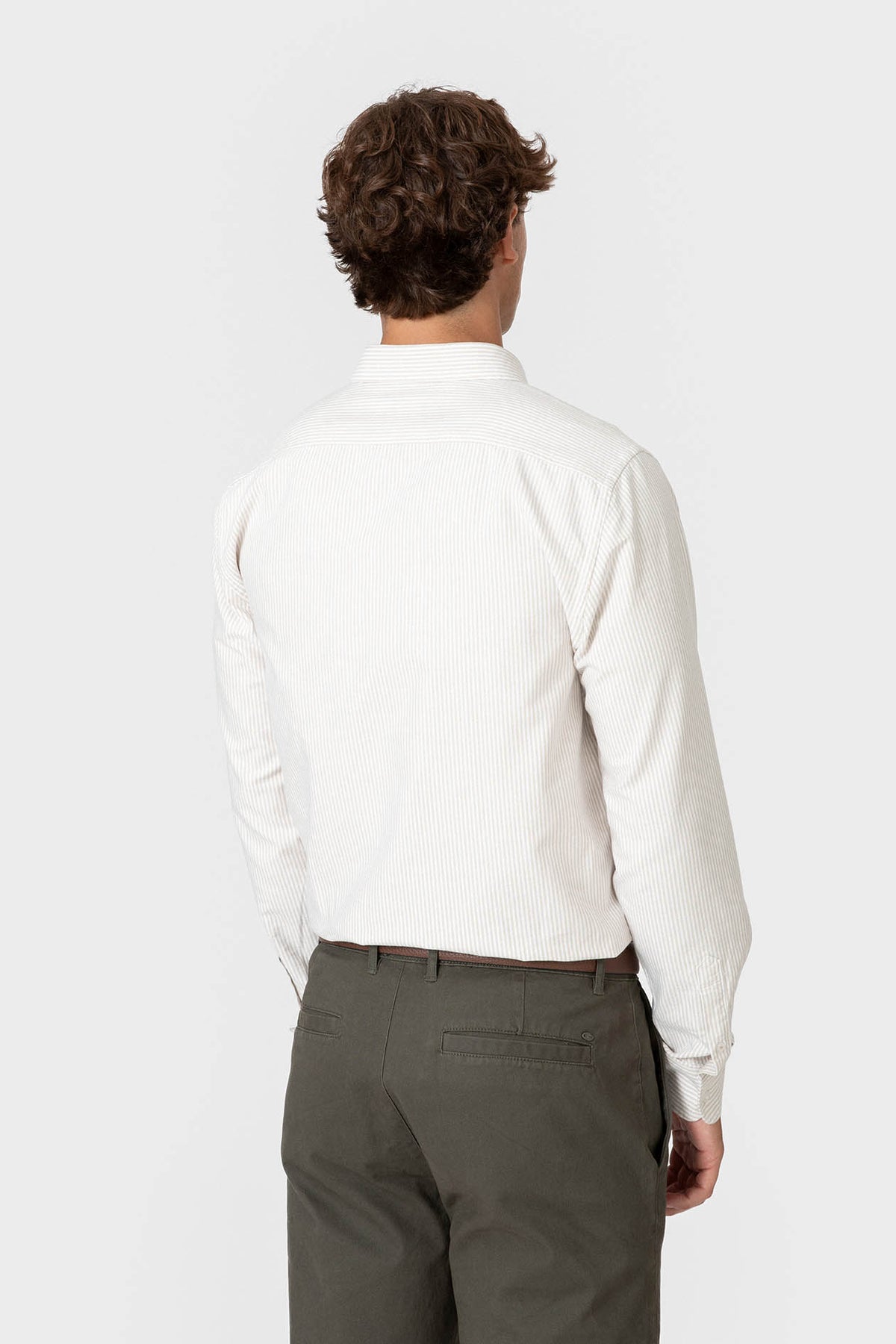 CAMISA OXFORD RAYAS BRUSHED