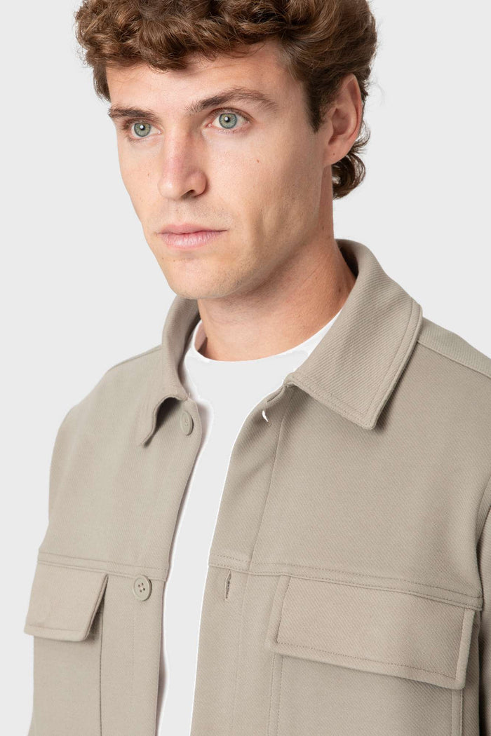 SOBRECAMISA PUNTO DIAGONAL BEIGE