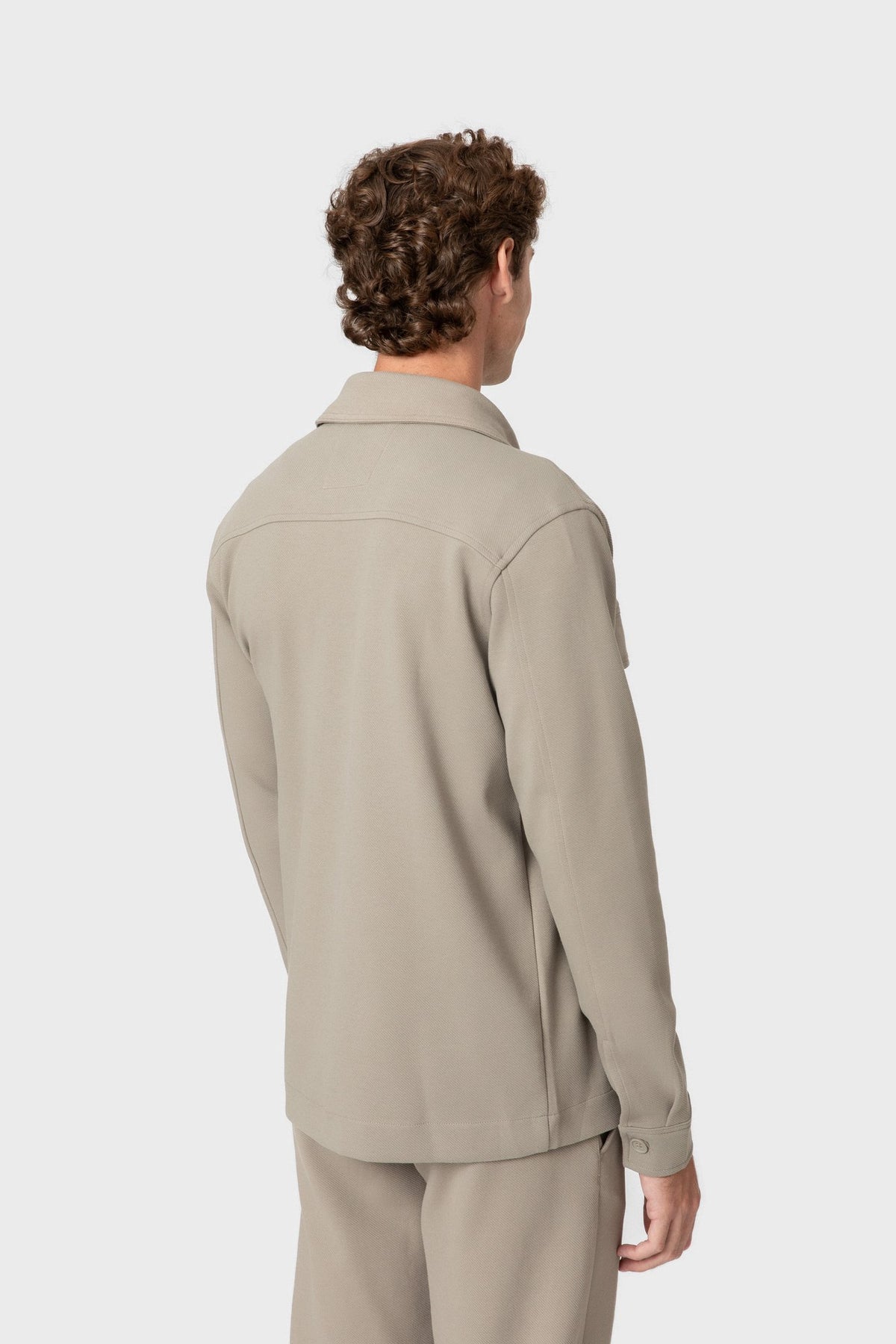 SOBRECAMISA PUNTO DIAGONAL BEIGE