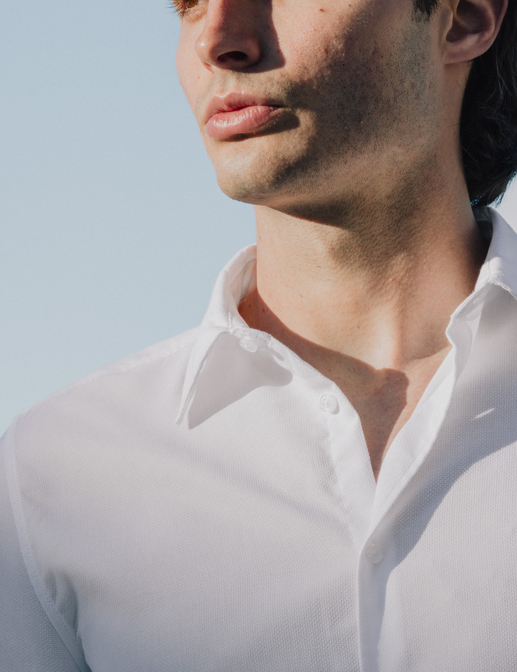 CAMISA VESTIR BROCADA BLANCA