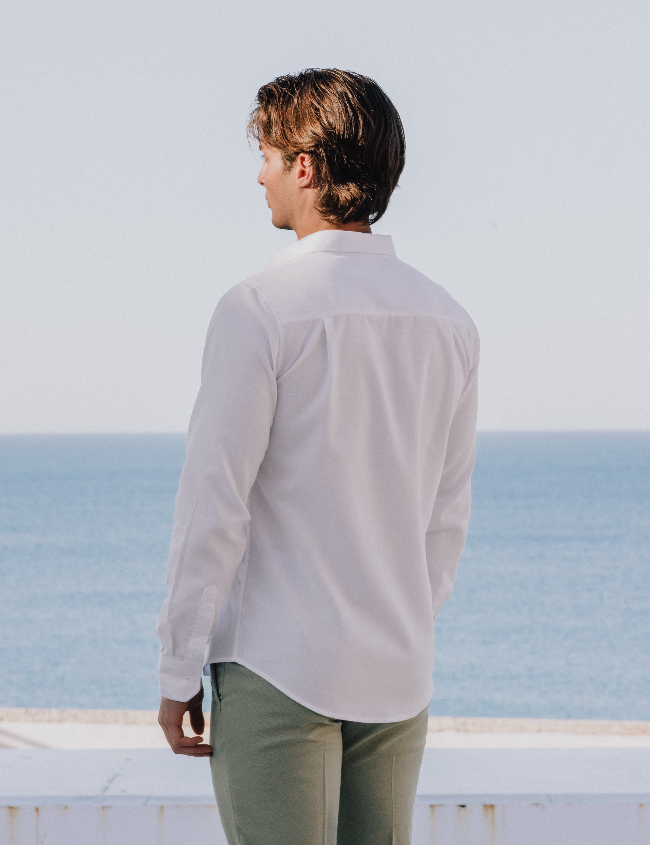 CAMISA VESTIR BROCADA BLANCA
