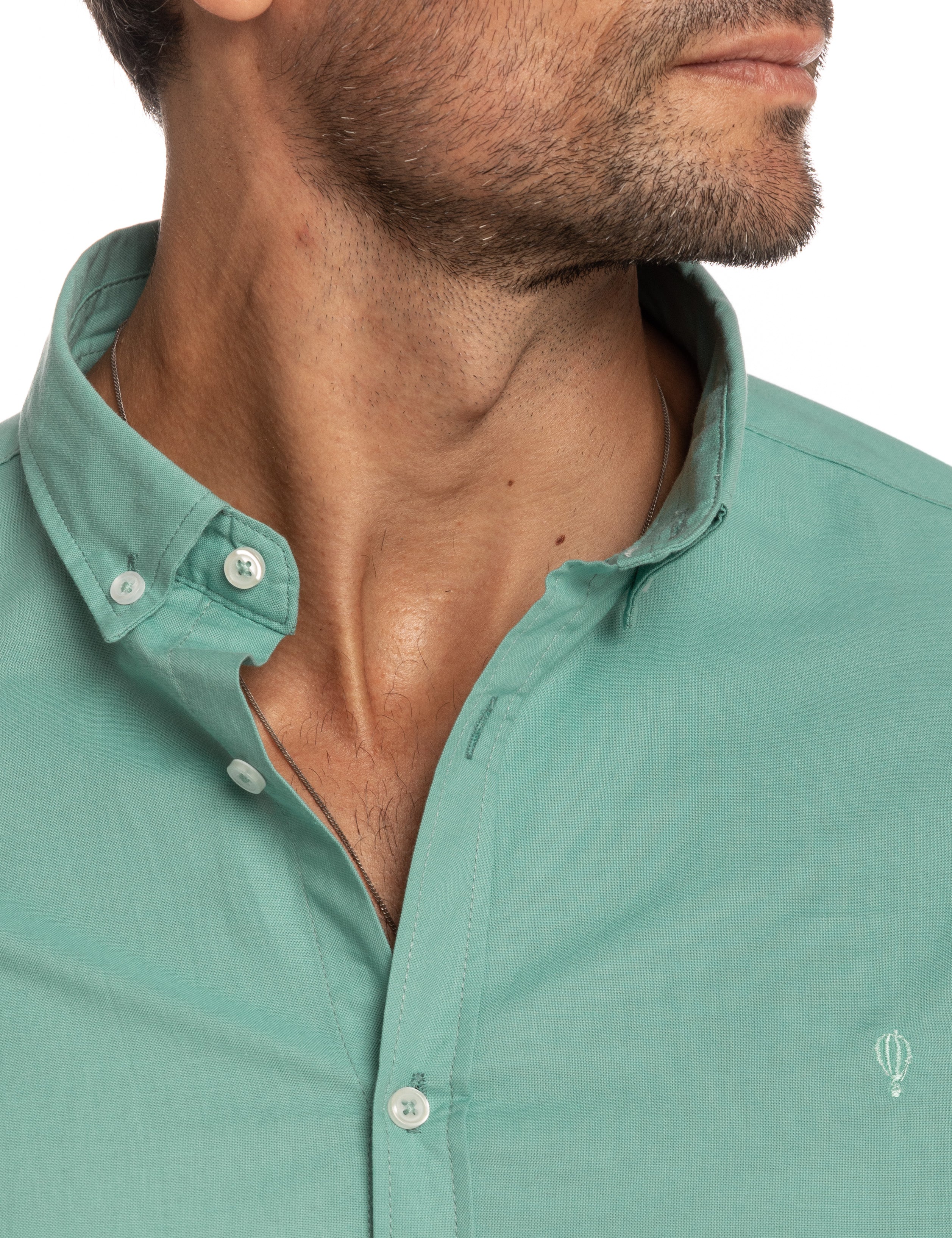 CAMISA OXFORD LISA VERDE