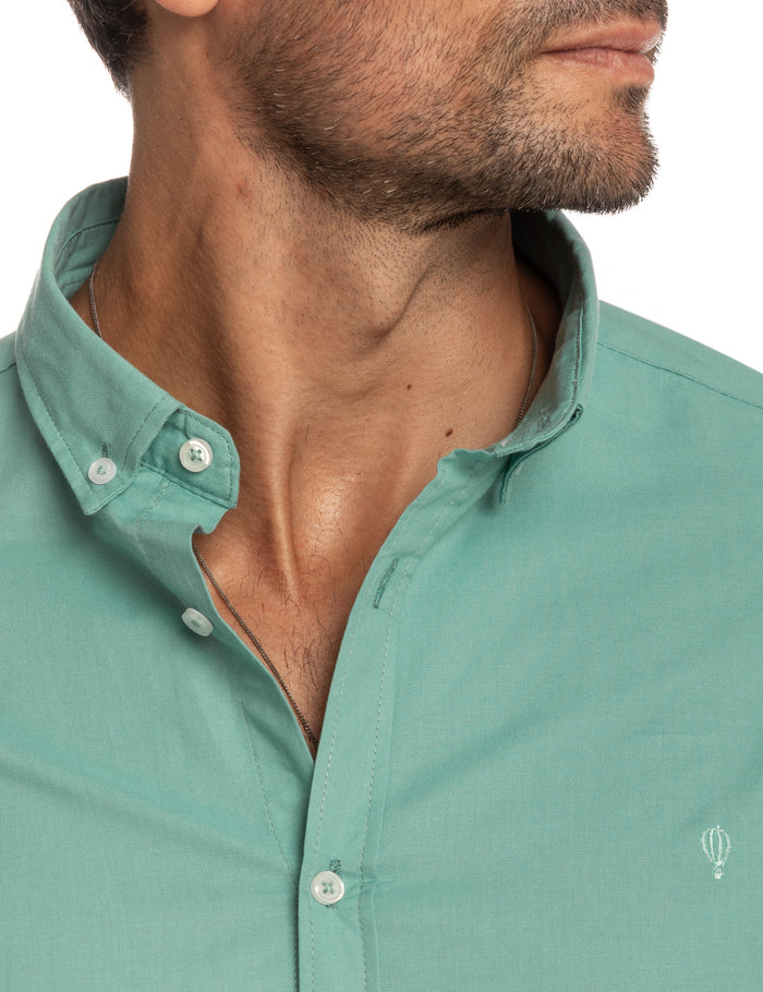 CAMISA OXFORD LISA VERDE