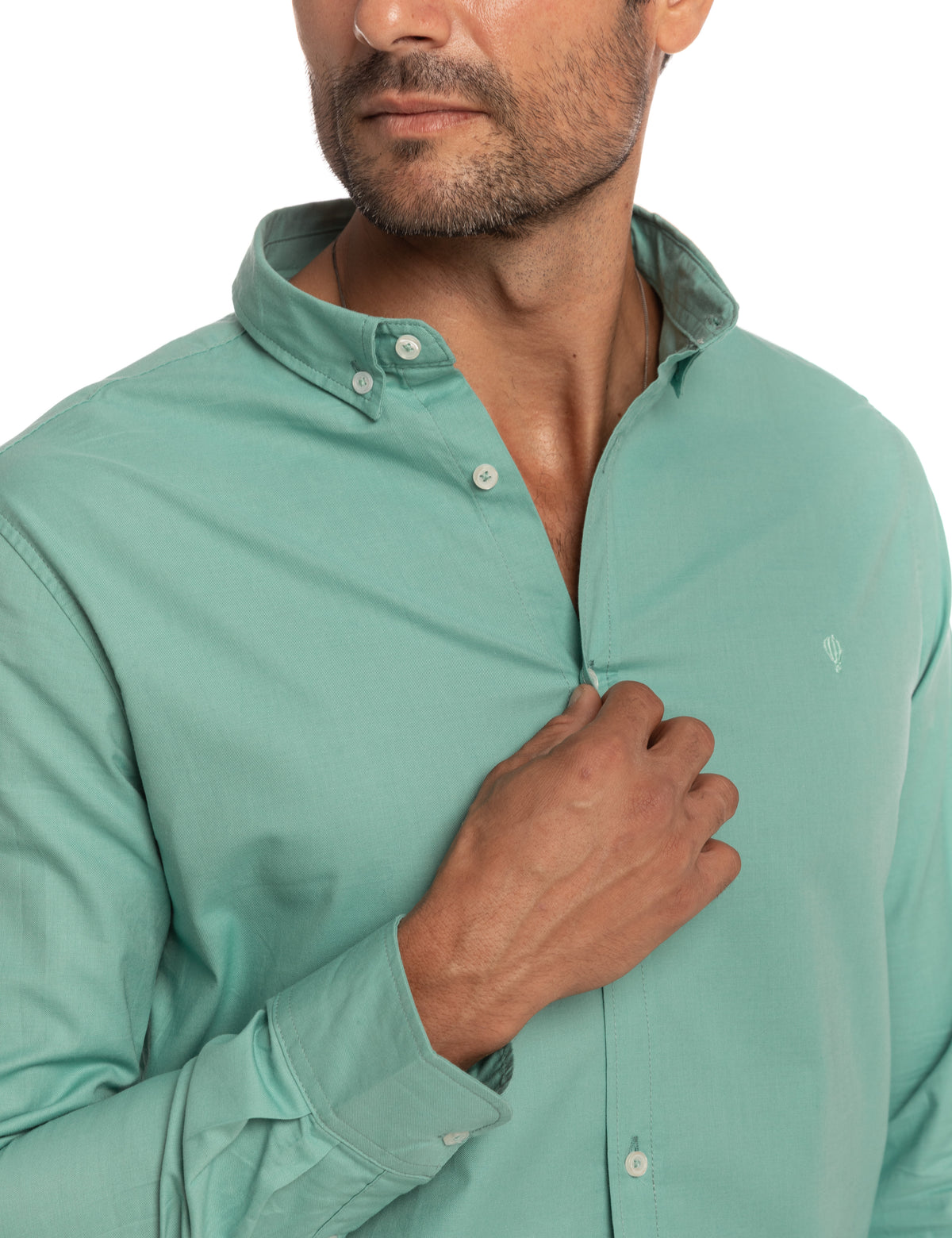 CAMISA OXFORD LISA VERDE