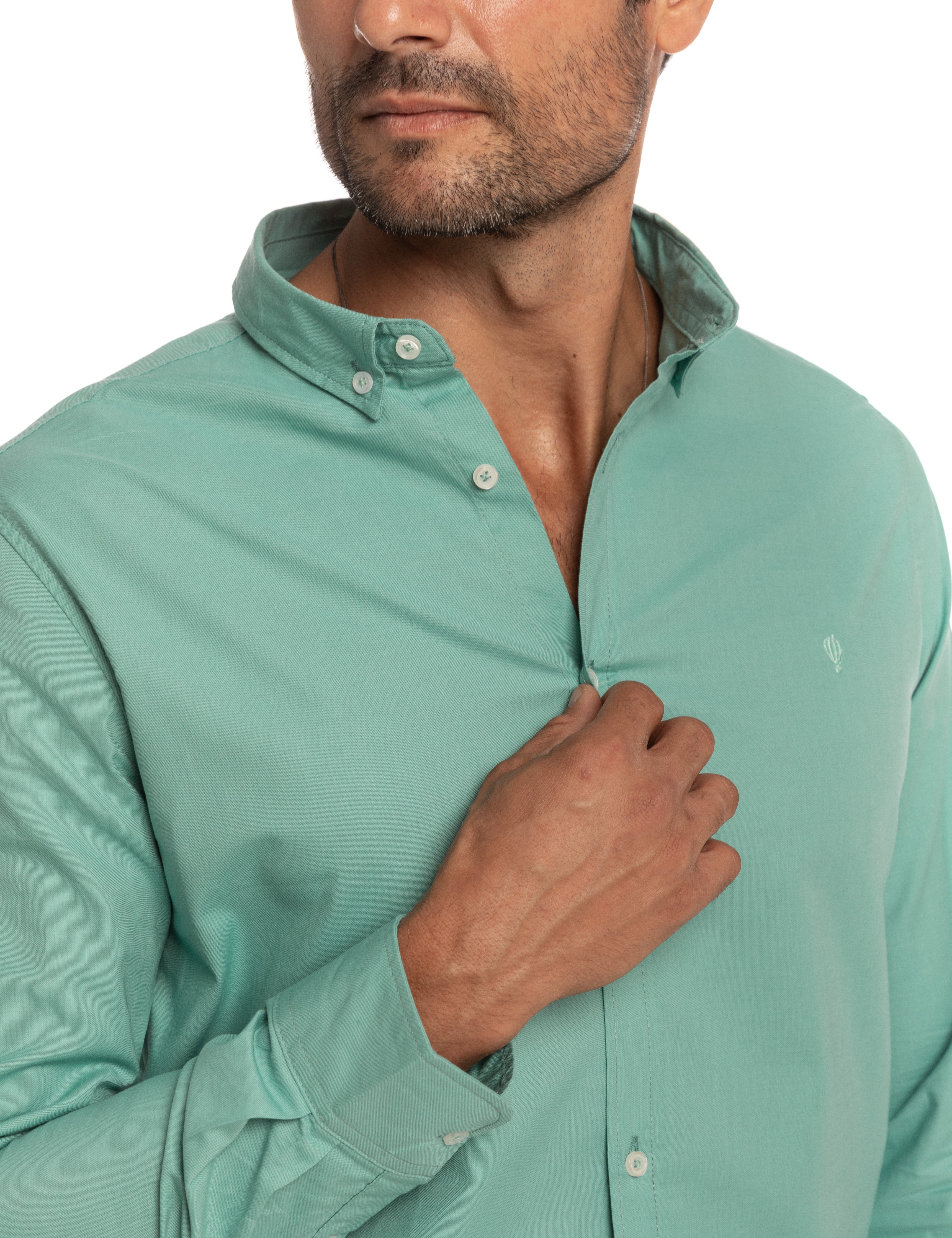 CAMISA OXFORD LISA VERDE