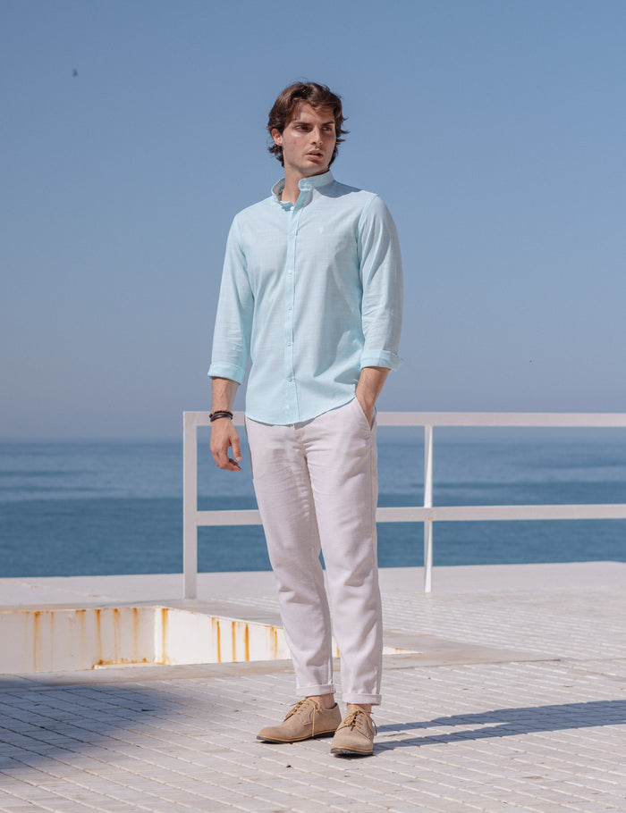 CAMISA OXFORD LISA GOLA MANDARIM