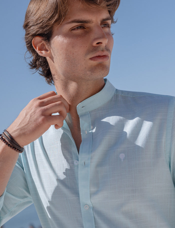 CAMISA OXFORD LISA GOLA MANDARIM