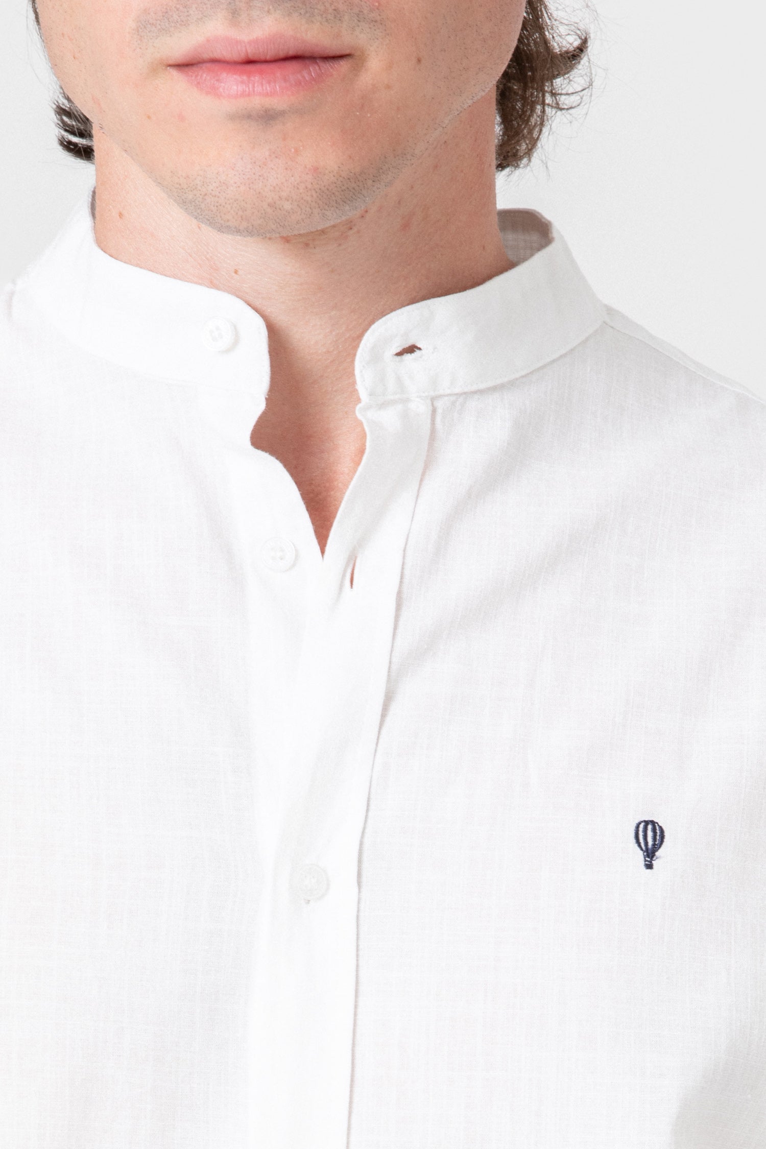 CAMISA FLAMÉ MAO CON LINO BLANCA