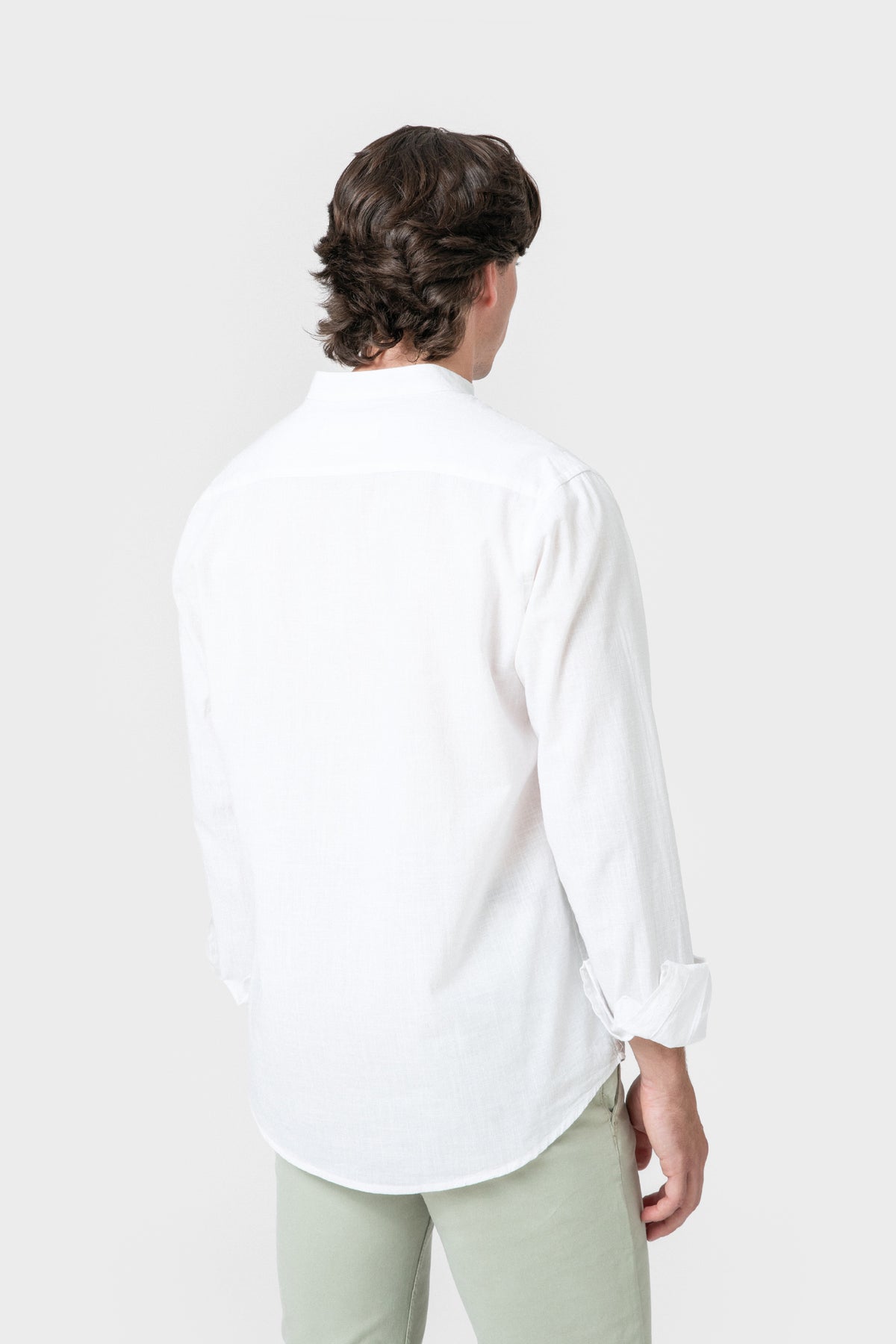 CAMISA FLAMÊ MÃO COM LINHO BRANCA