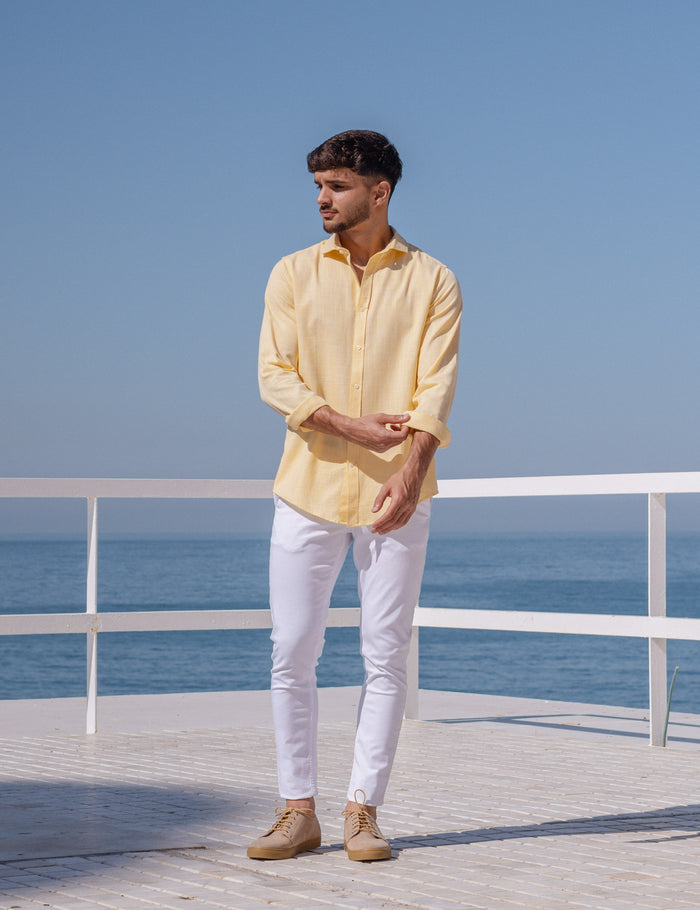 CAMISA OXFORD AMARILLA