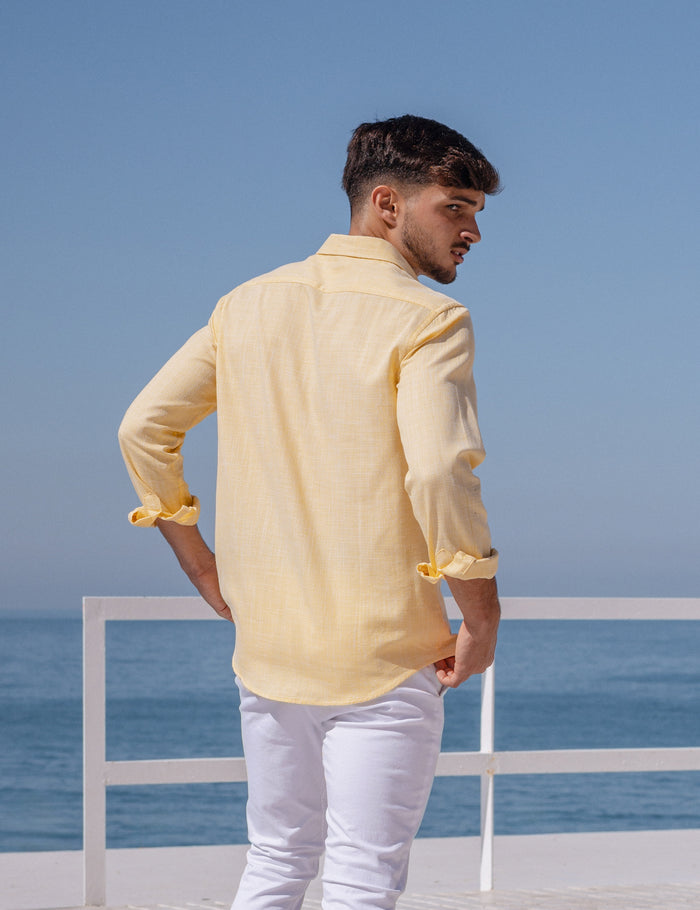 CAMISA OXFORD AMARILLA