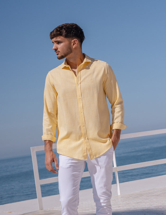 CAMISA OXFORD AMARILLA