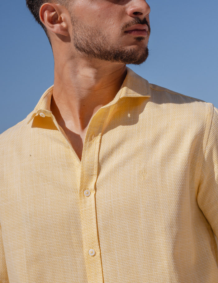 CAMISA OXFORD AMARILLA