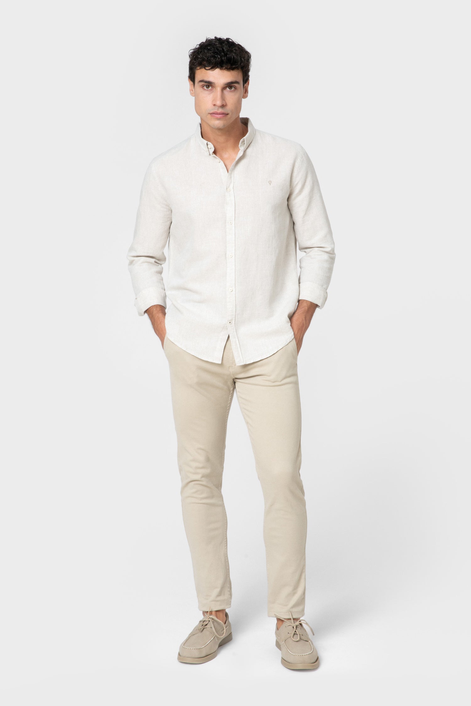 CAMISA LINO BEIGE