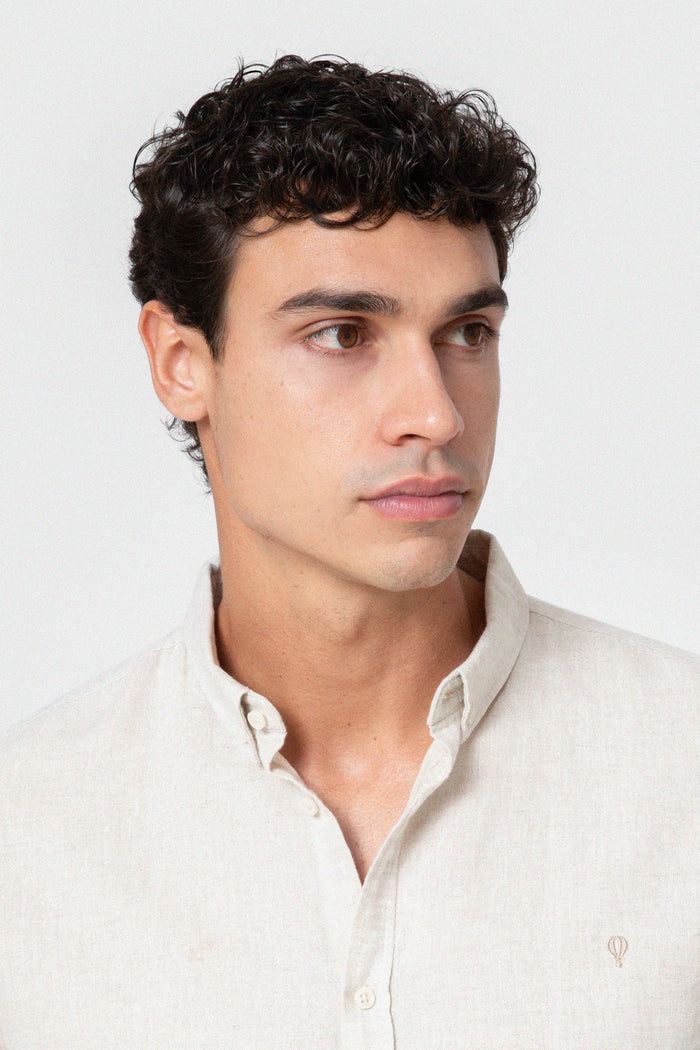 CAMISA LINO BEIGE