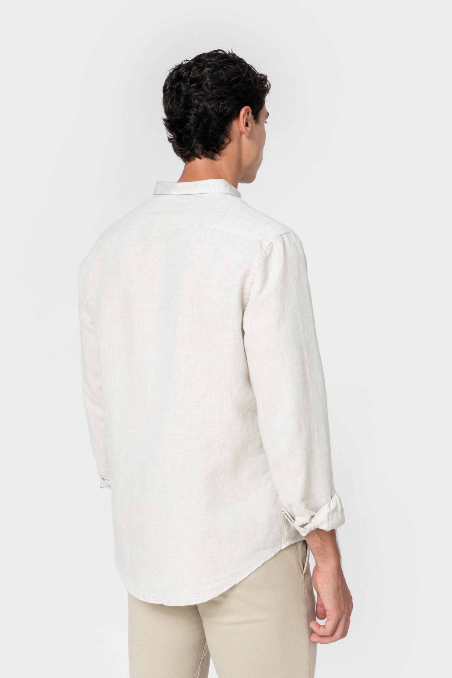 CAMISA LINO BEIGE