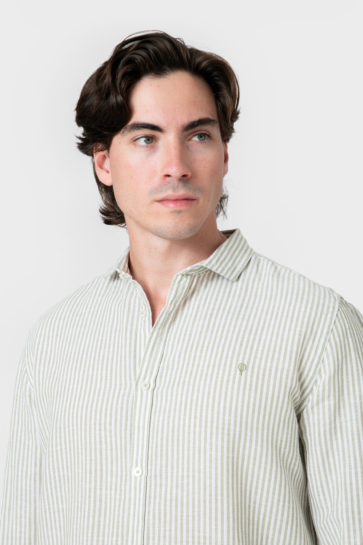 CAMISA LINHO ÀS RISCAS