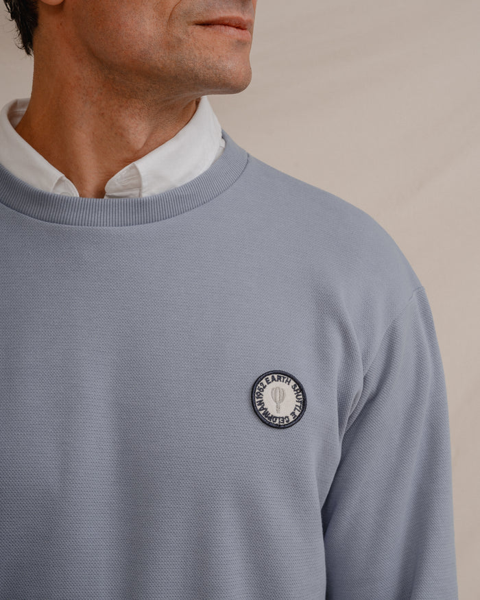 SUDADERA PIQUÉ CELESTE