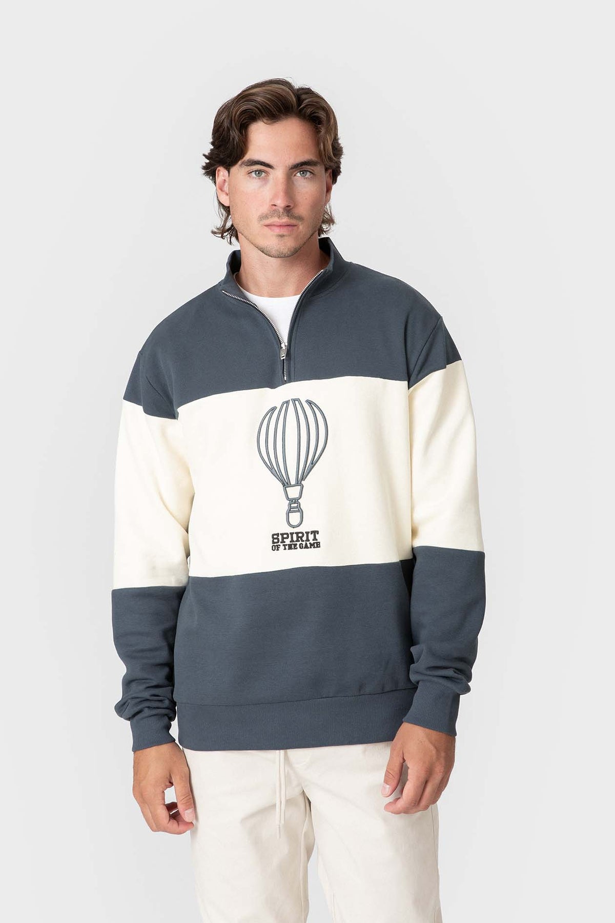 SUDADERA PANELADA CREMALLERA