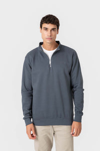 SUDADERA CREMALLERA AZUL