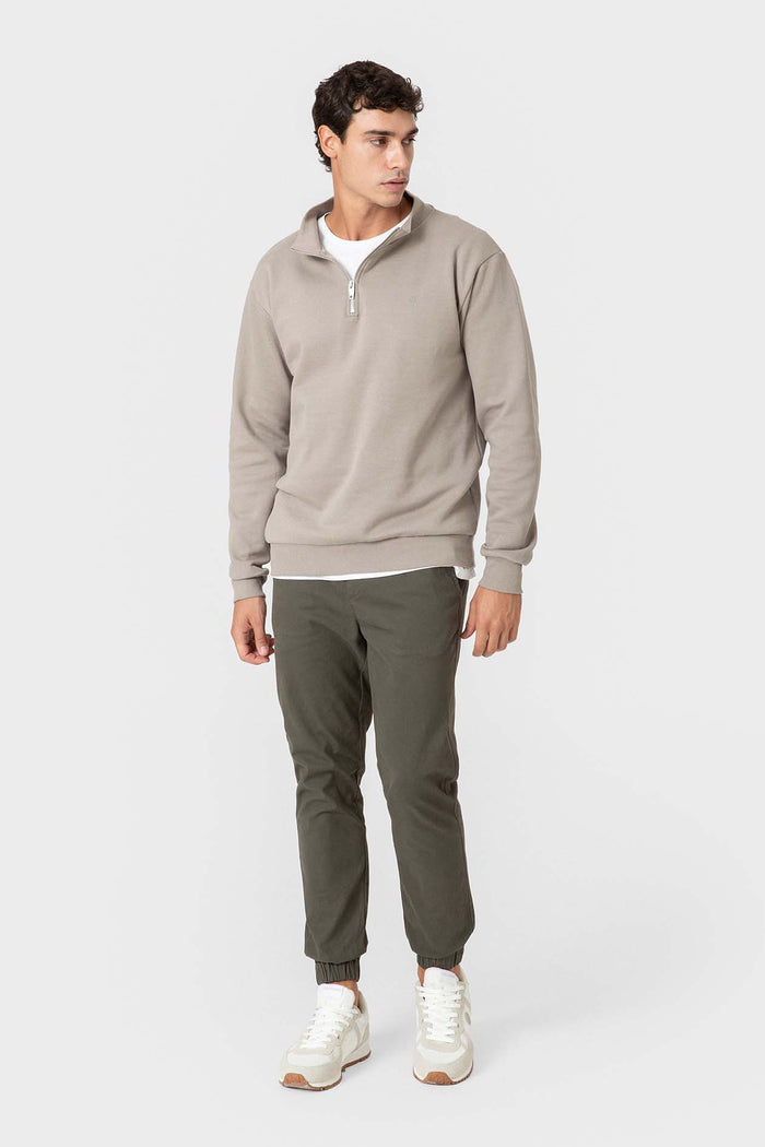 SUDADERA CREMALLERA BEIGE