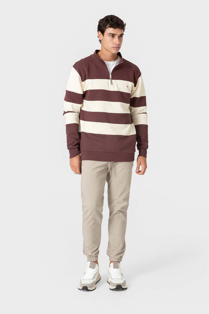 SUDADERA PANELADA CREMALLERA BURDEOS