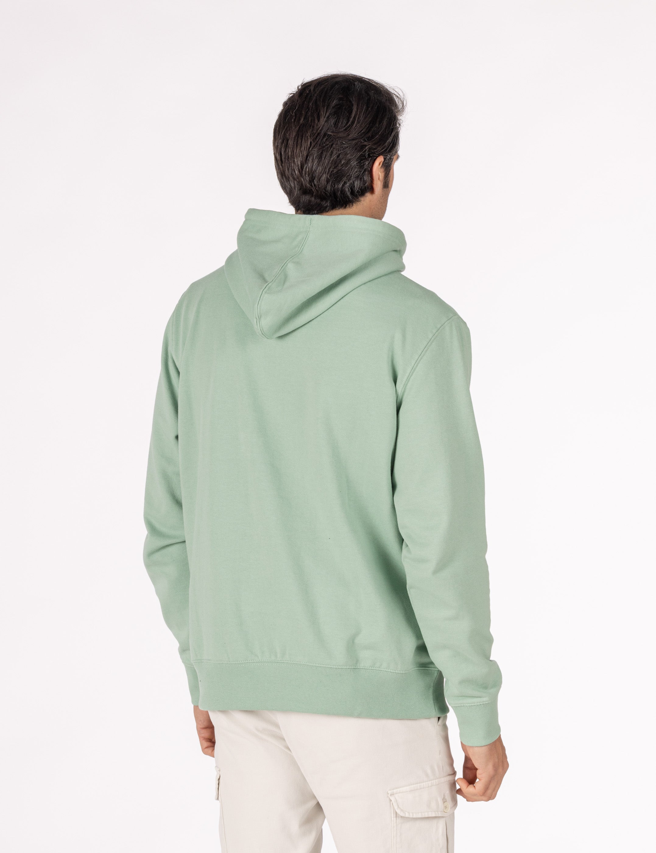 SUDADERA CANGURO CON CAPUCHA VERDE