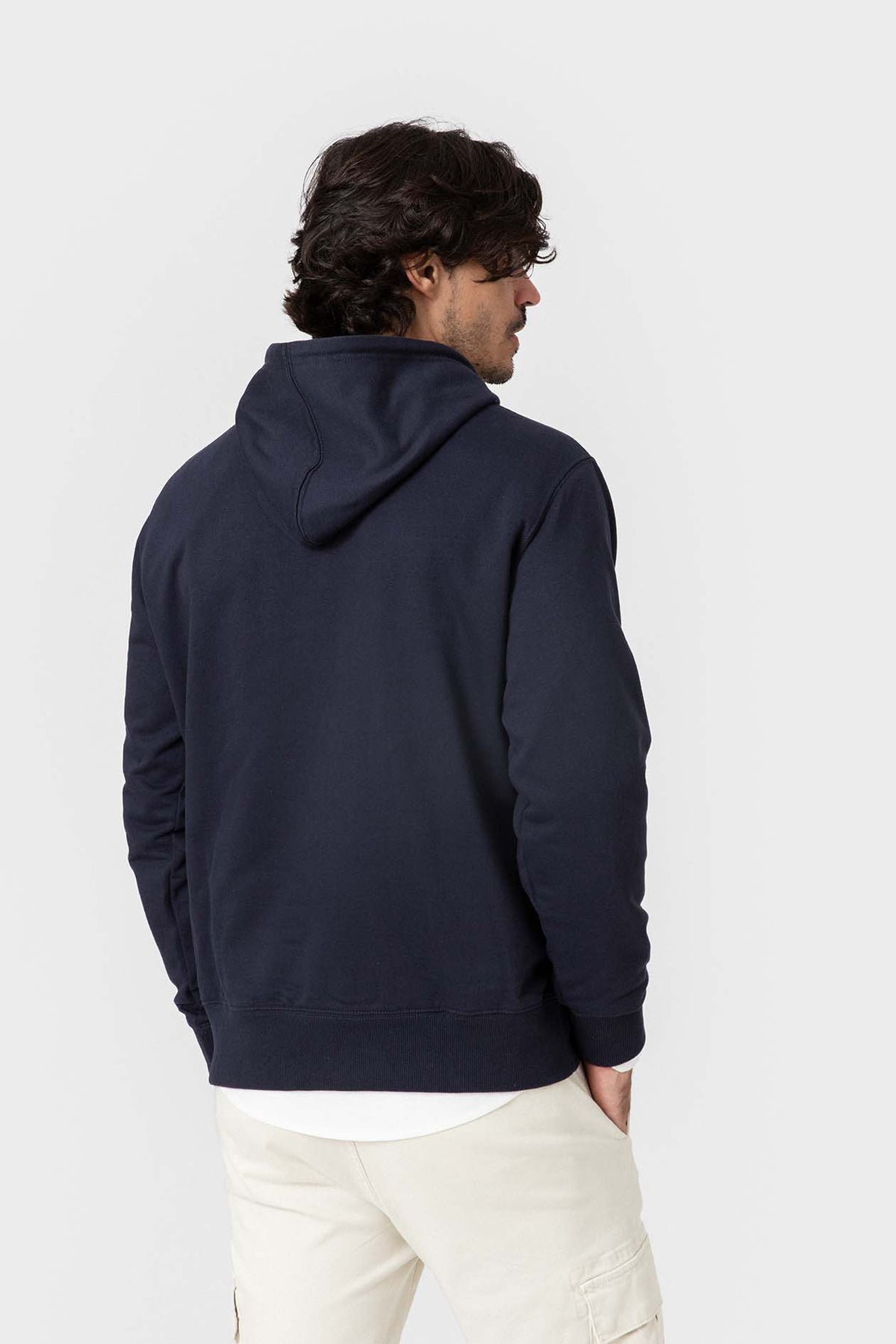 SUDADERA CANGURO CON CAPUCHA AZUL