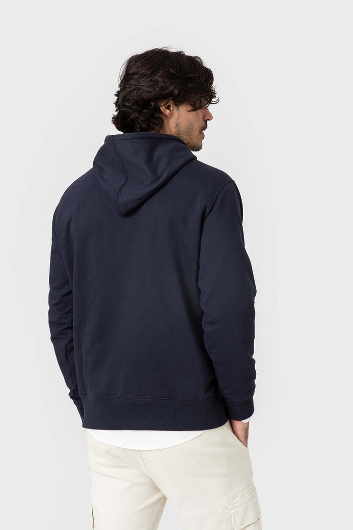 SUDADERA CANGURO CON CAPUCHA AZUL