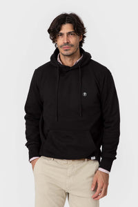 SUDADERA CANGURO CON CAPUCHA NEGRA