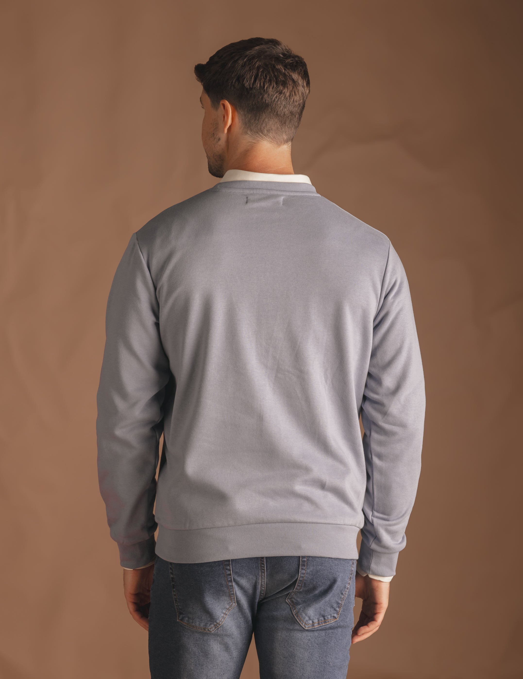 SUDADERA BORDADA CELESTE