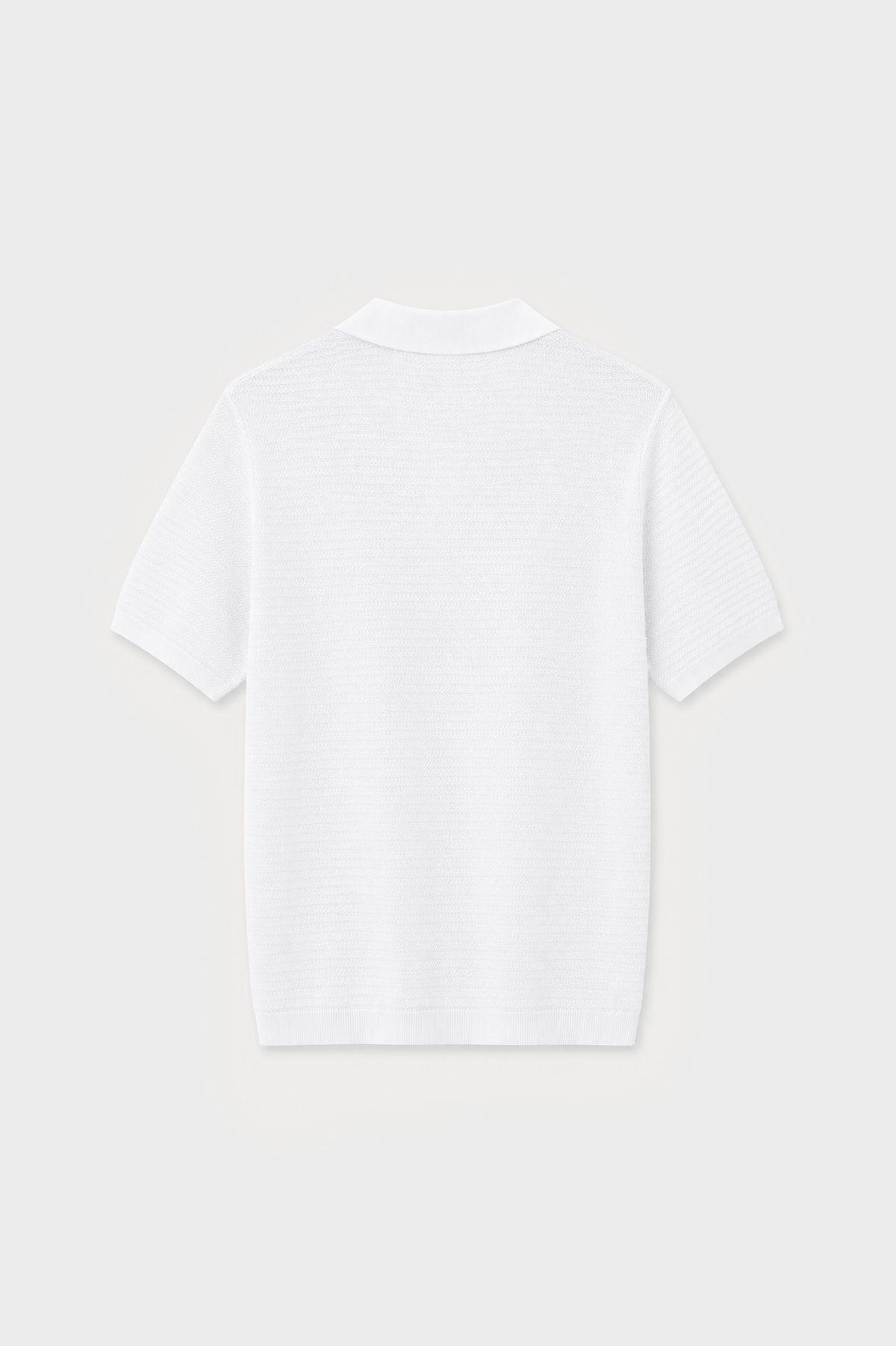 POLO TRICOT ESTRUCTURA BLANCO