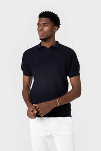 POLO TRICOT ESTRUTURA MARINHO