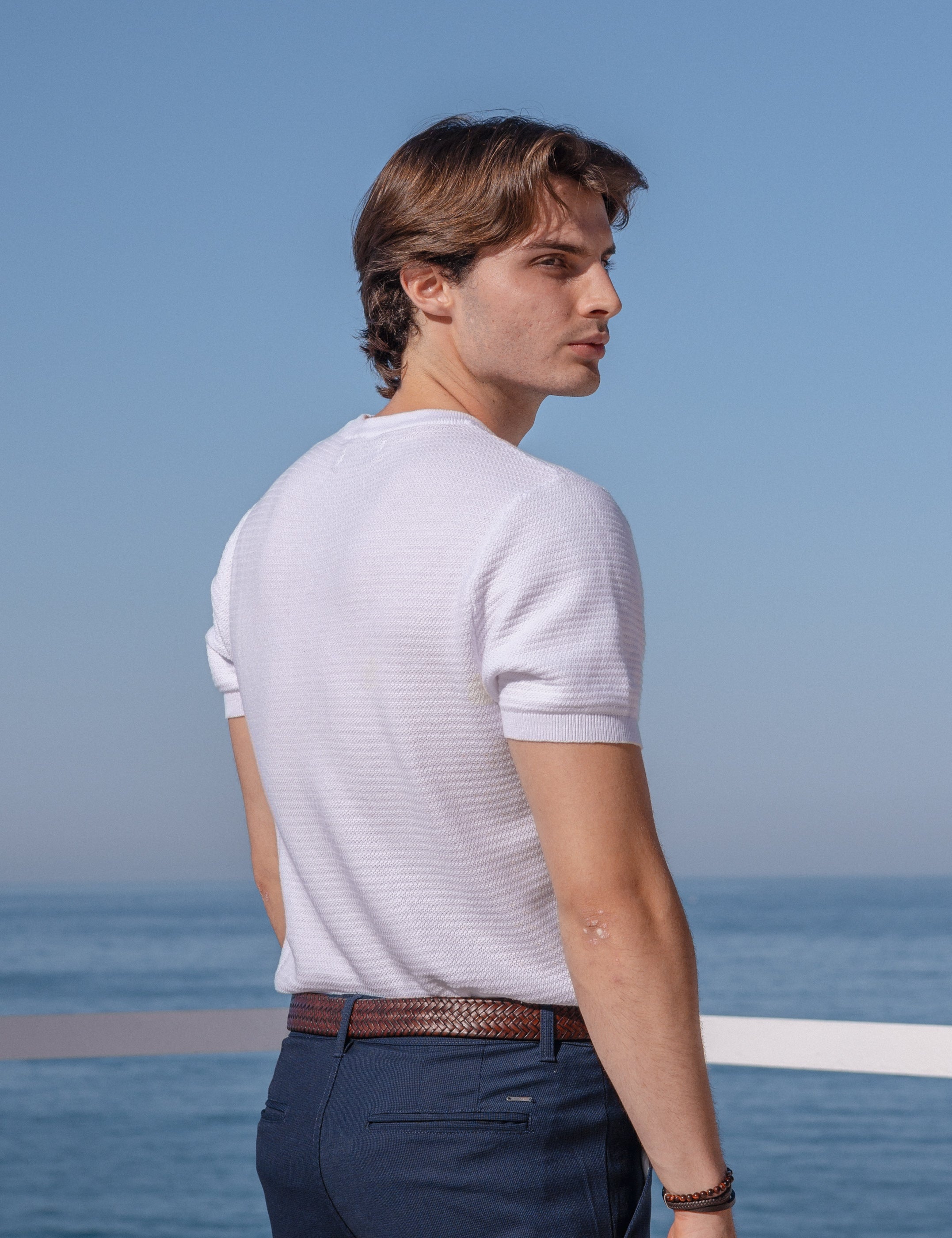 CAMISETA TRICOT ESTRUCTURA BLANCA