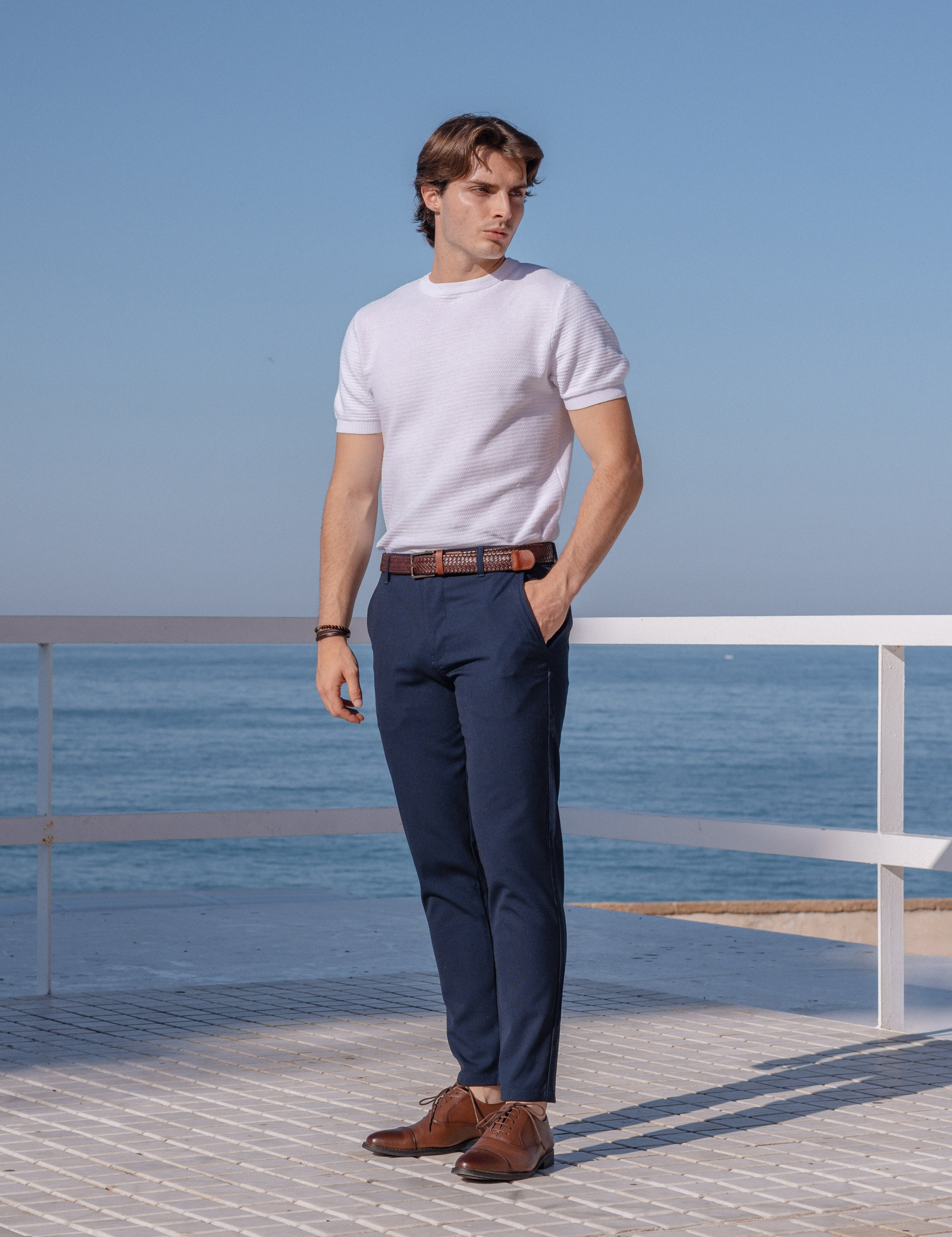 CAMISETA TRICOT ESTRUCTURA BLANCA