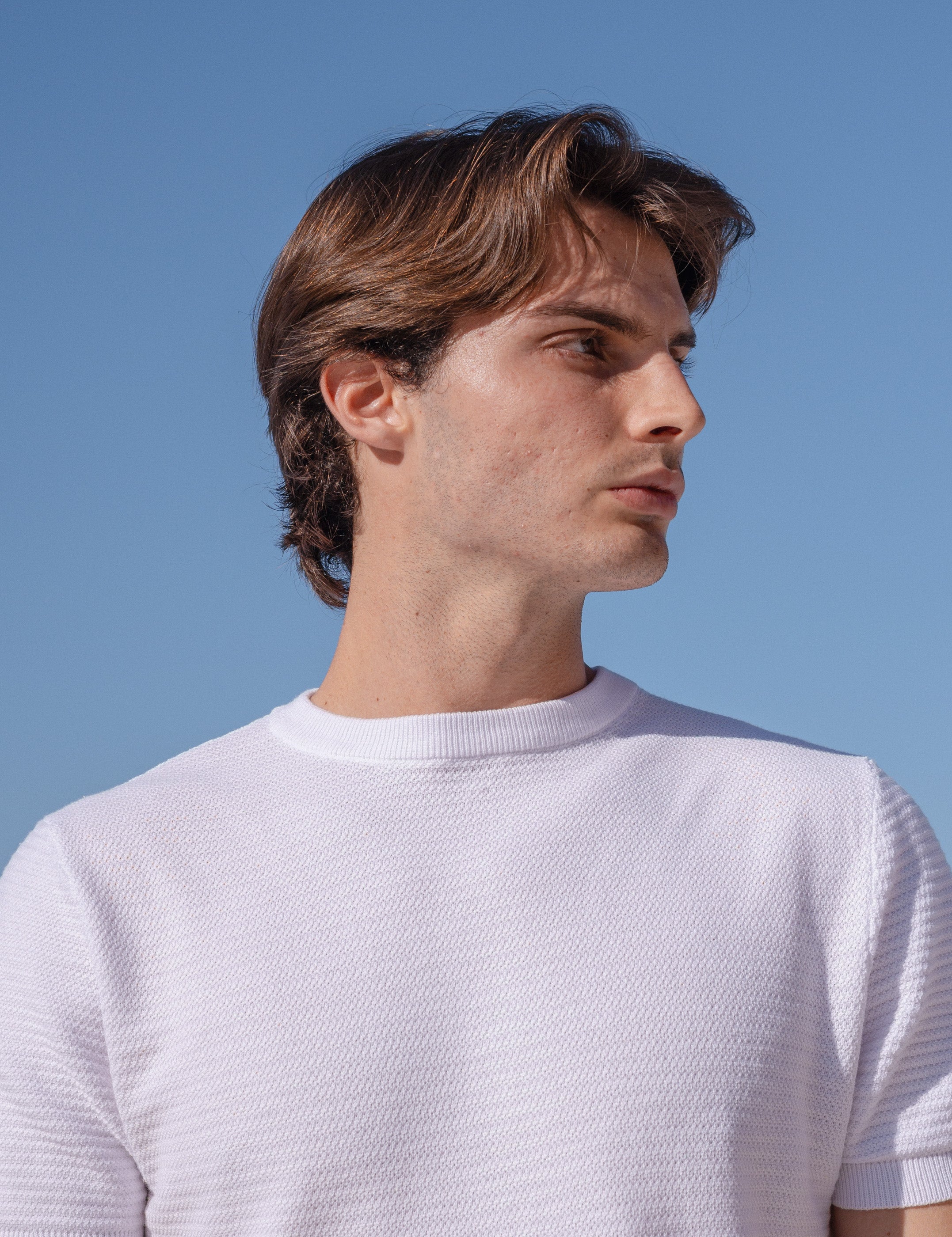 CAMISETA TRICOT ESTRUCTURA BLANCA