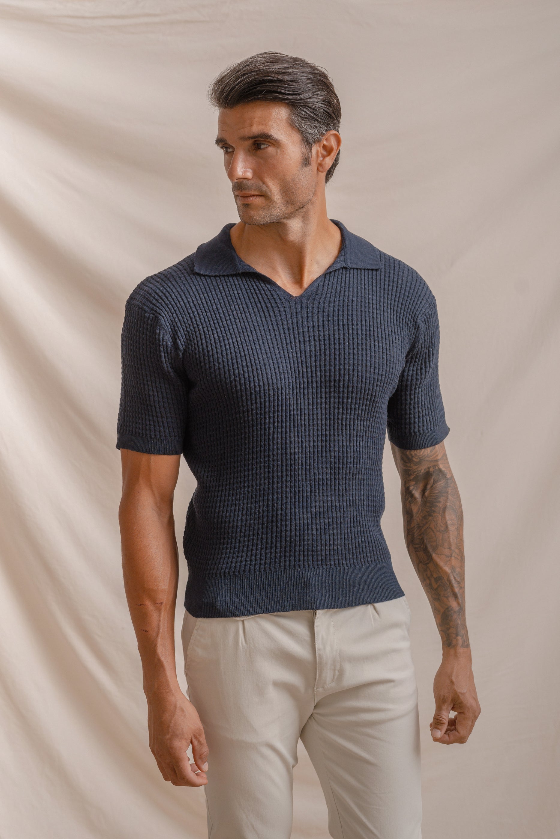 POLO TRICOT CUADRILLE MARINO