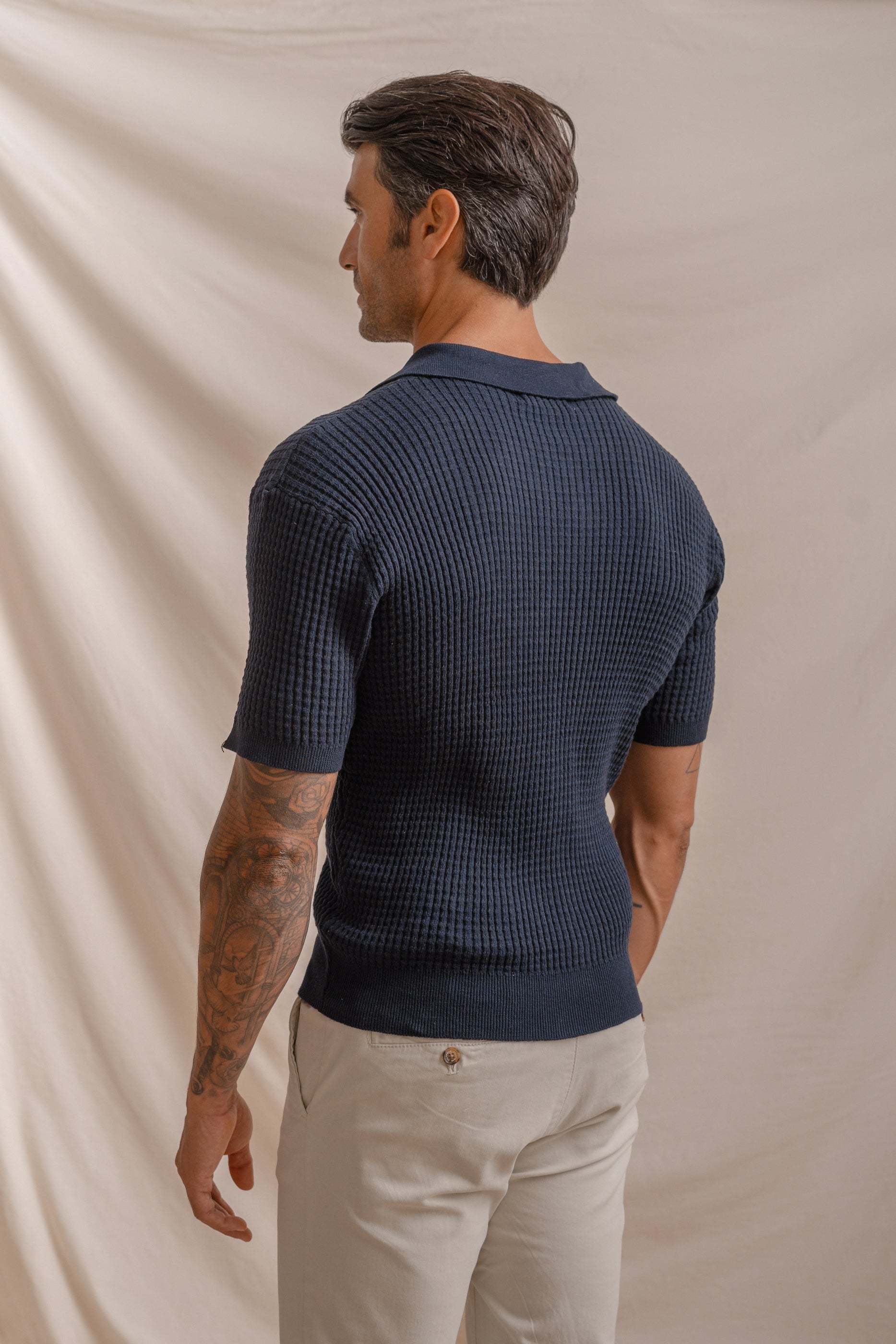 POLO TRICOT CUADRILLE MARINO