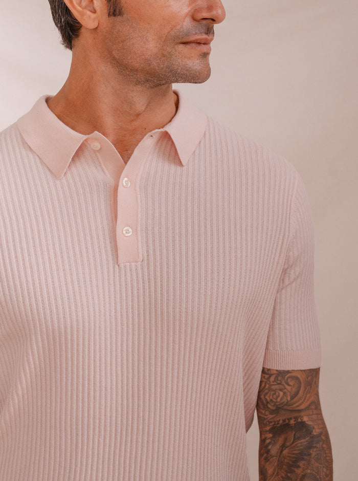 POLO STRICK STRUKTUR STREIFEN