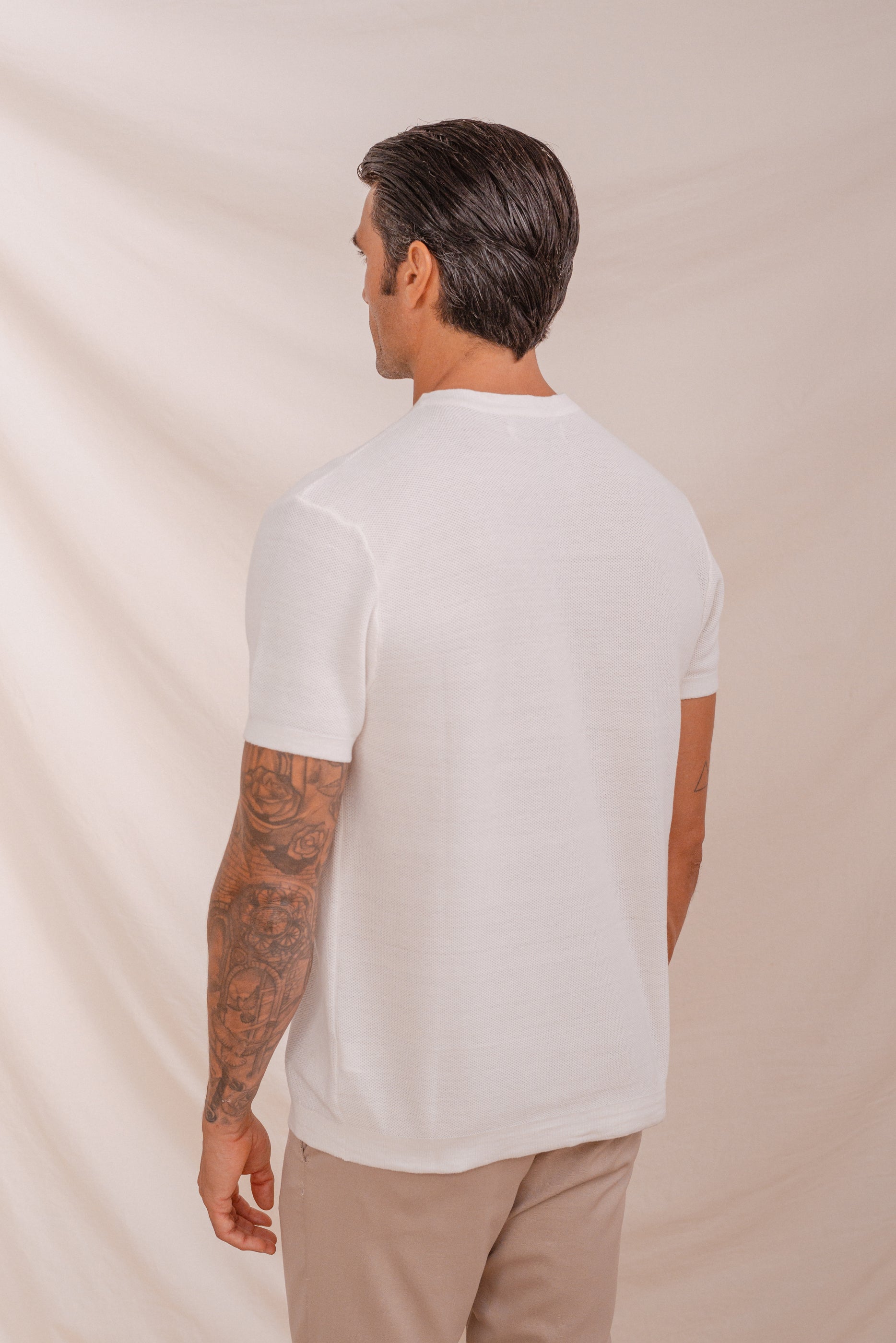 CAMISETA TRICOT ESTRUCTURA BLANCA